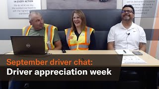 September Driver Chat - Driver Appreciation Week