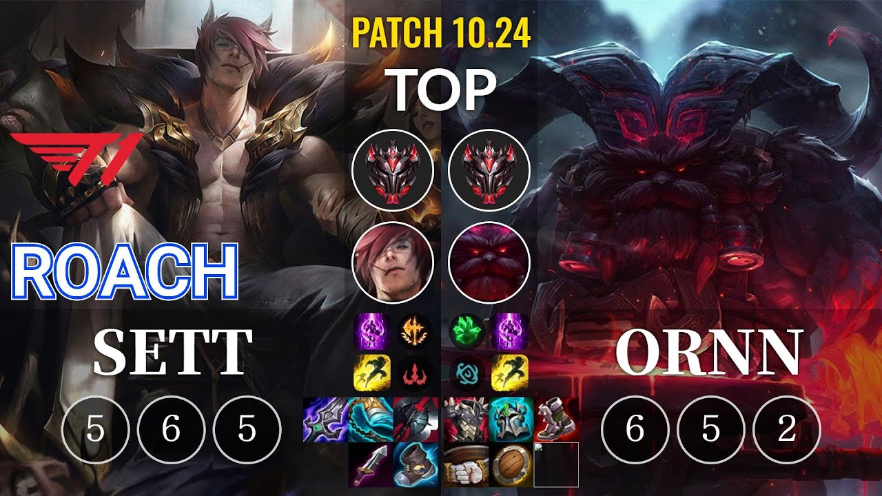 T1 Roach Sett vs Ornn Top - KR Patch 10.24