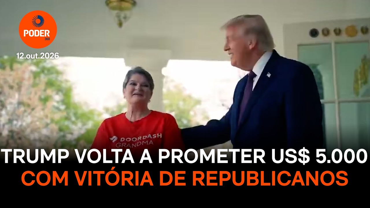 Trump volta a prometer US$ 5.000 se republicanos vencerem