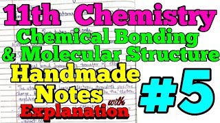 Chemistry Class 11 Unit 4 |Chemical Bonding and Molecular Structure| Valence Bond Theory Notes