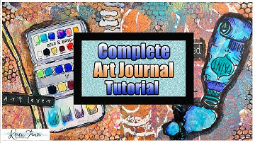 Start to Finish Art Journal Tutorial | Amazing Art by Marlene Products, & Arteza Real Brush Markers