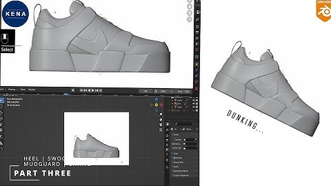 How to model a shoe from a reference image in Blender - Part Three