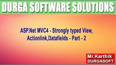 ASP Net MVC4 -Strongly typed View,Actionlink,Datafields Part - 2