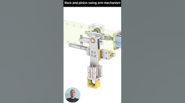 Rack and pinion swing arm mechanism #machine #mechanism #engineer #solidworks #simplemechanism