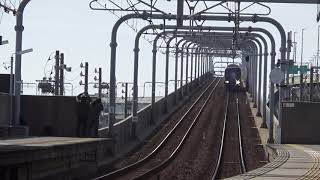 【MH】「エヴァμがまさかの吹鳴」2000系2007F(エヴァンゲリオン特別仕様ラッピング) 名鉄空港線 りんくう常滑駅 通過MHフル