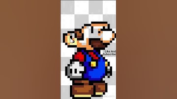 Making Pixelated Paper Mario In Pixel Art!!! #viral #shorts #mario #art #like