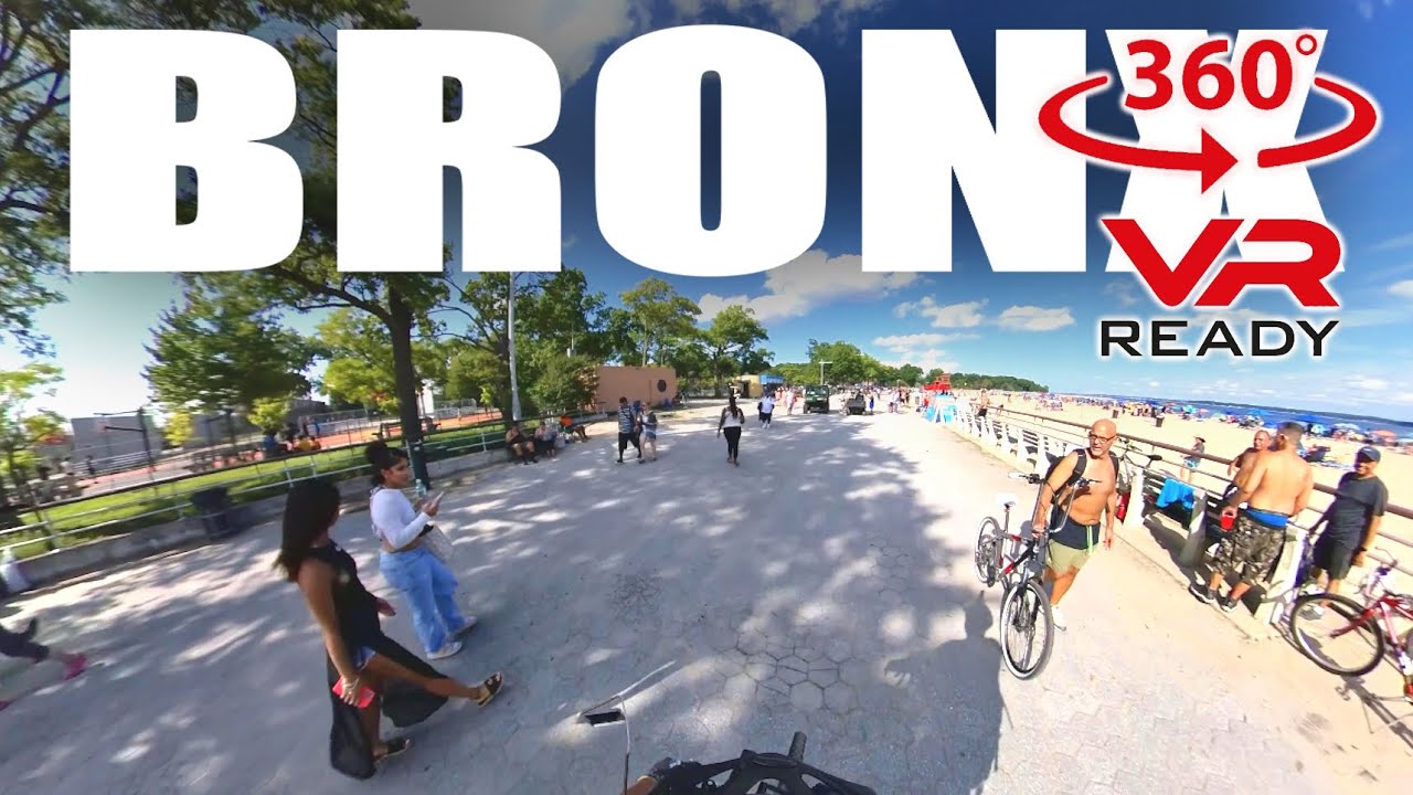VR 360° NYC Virtual Cycling - Bronx | Orchard Beach | New York City