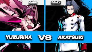 Under Night In Birth 2 Netplay Event Yuzuriha vs Akatsuki (carp vs Salty) UNI 2 アンダーナイト