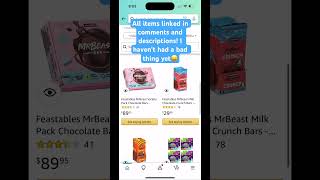 MRBEAST CHOCOLATE BARS AND FEASTABLES ON AMAZON! #shorts
