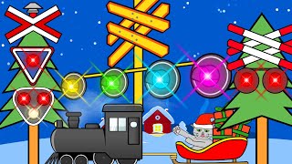 クリスマス 踏切 アニメ 電車 Christmas Train Railway Railroad Level crossing animation