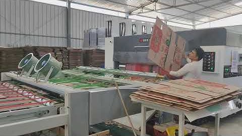 HRB Flexo printer rotary die cutter vibrator stacker machinery; carton machinery