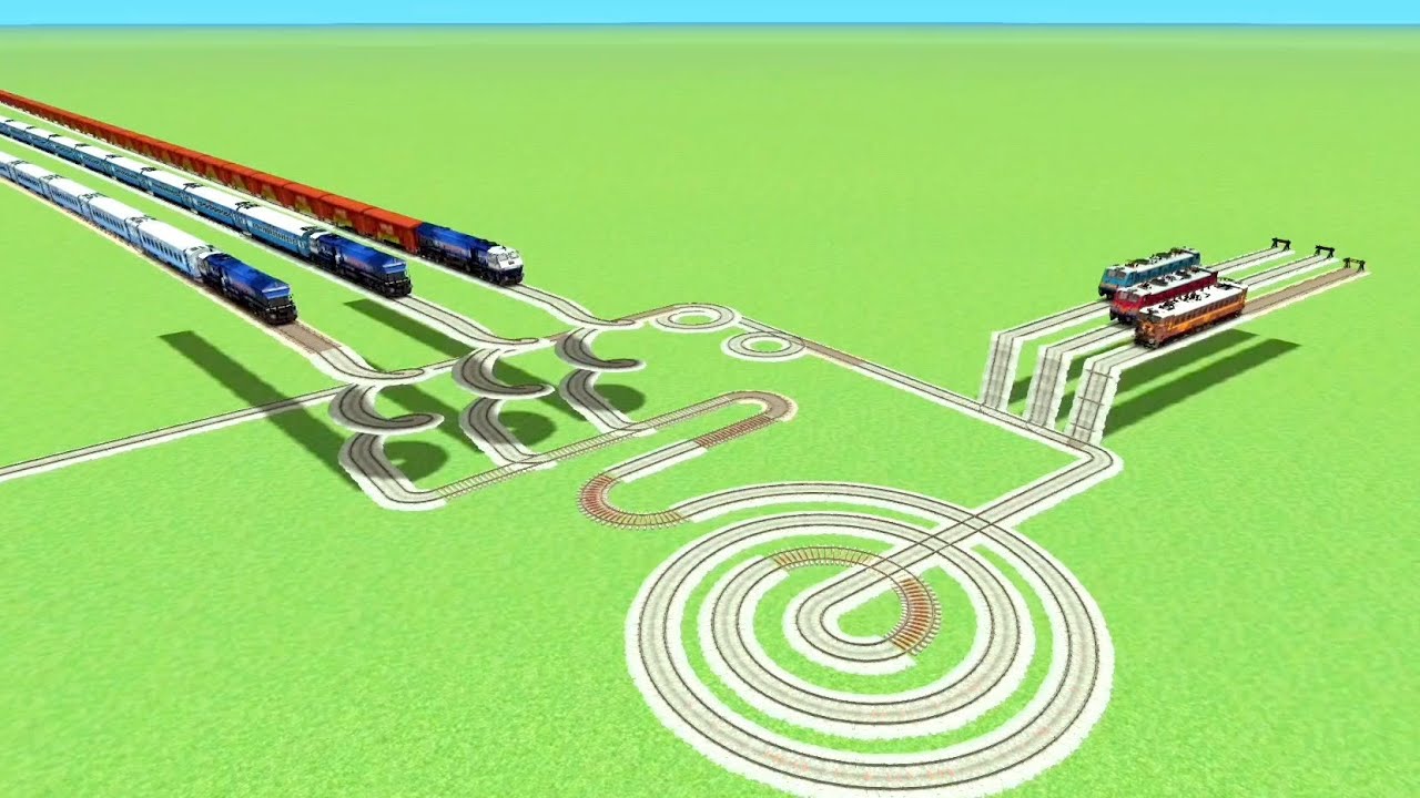 TRAIN 🐍CROSSIN CIRCLES SNAKETRACK RISKY UTRUN SHARP CURVE RAILRAOD RAILWORK 💝BEANG DRIVE