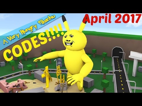 Roblox A Very Hungry Pikachu Codes 2017 April Youtube - roblox a very hungry pikachu codes wiki