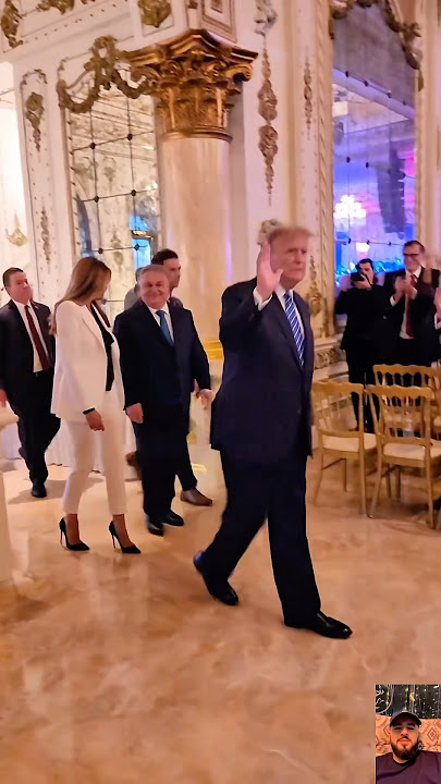 Donald J Trump & First Lady Melania Trump last night at the LUXURIOUS Mar-a-Lago! #donaldtrump #usa