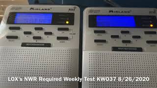 (LOX.... Stop testing during my 5th period class.) LOX’s NWR Required Weekly Test KWO37 8/26/2020