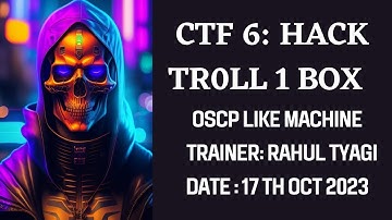 Tr0ll 1 CTF Walkthrough by Rahul Tyagi #6 | OSCP like machines
