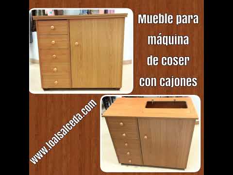 Mesa para máquina de coser Singer, mesa consola de estilo