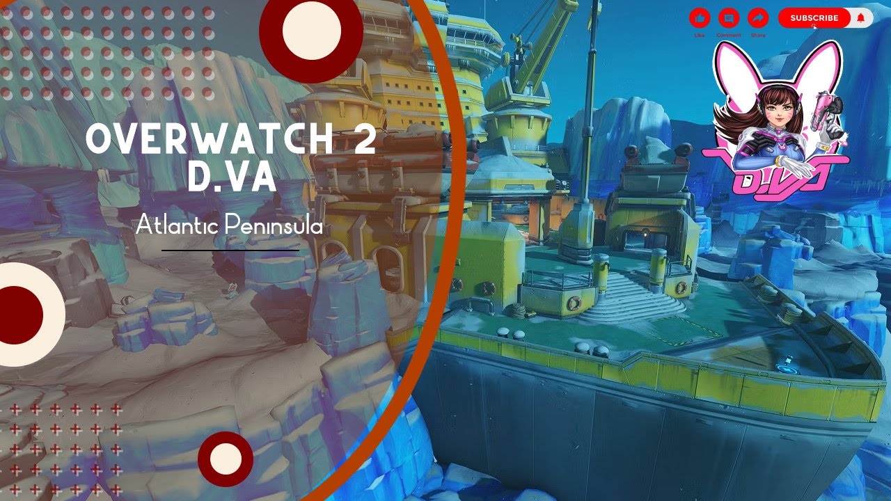 Overwatch 2 D.VA Game play atlantic peninsula map