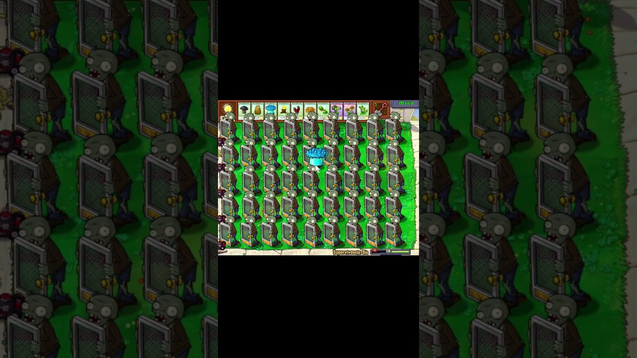 PVZ Ice-Shroom Vs Screen Door Zombie  