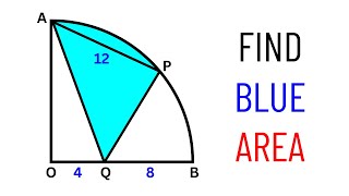 Find the blue shaded area | Geometry Problem | Important Geometry Skills explained