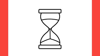 How to draw an Hourglass easy / Drawing sand clock step by step