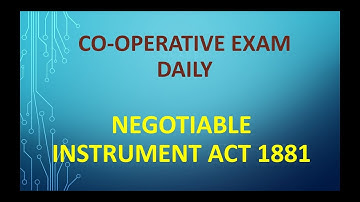 Negotiable Instrument Act 1881 Sections/CSEB