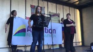 Sinead Redmond of AIMS Ireland at Rally 4 Choice 2015