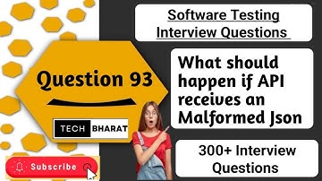What should happen if API receives an Malformed Json | Software testing interview questions 2025