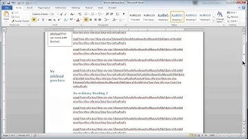 FrameMaker and Word: Working with Sideheads