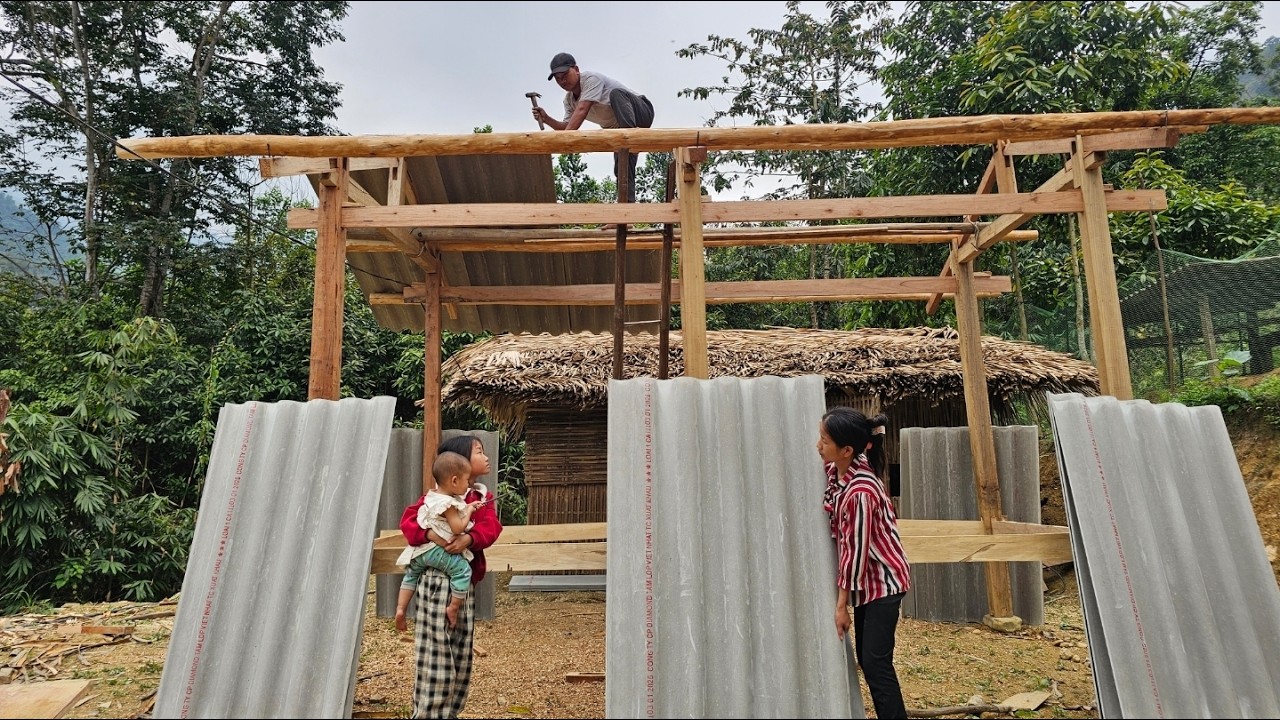 The couple has finished building the house