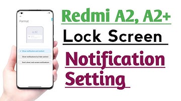 Redmi A2, A2+ Lock screen Notification setting Kaise use kare
