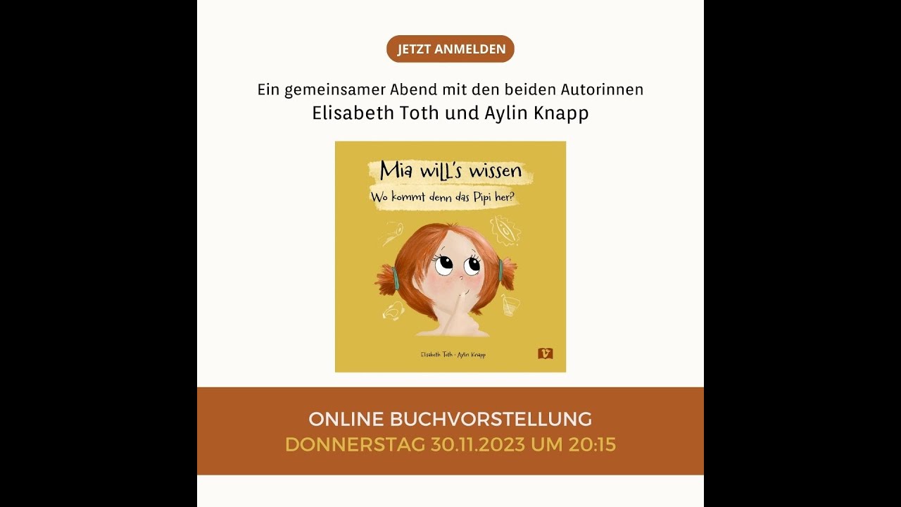 Online Buchpräsentation: Mia wills wissen - Wo kommt denn das Pipi her? - YouTube