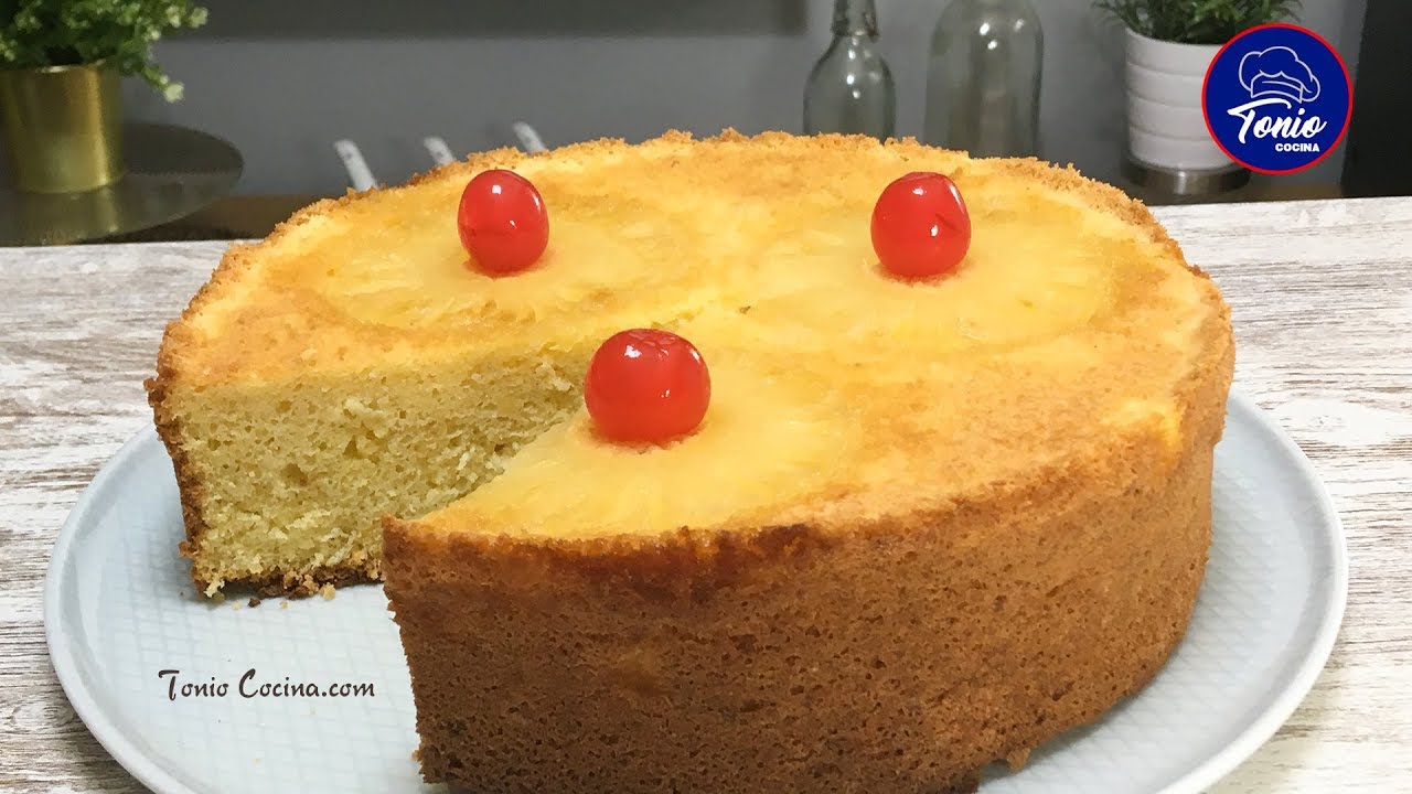 Tarta de almendra y piña | Esponjosa y muy jugosa | @TonioCocina #363#