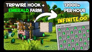 Super Easy AUTOMATIC Tripwire Hook & Emerald Farm for Minecraft 26+