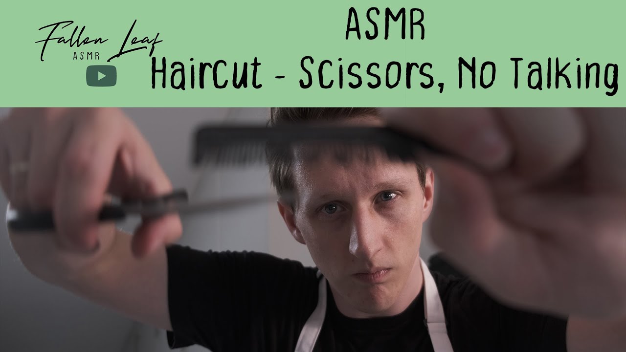 ASMR Haircut - Scissors, No Talking, Spray Bottle, Water Sounds, Brushing