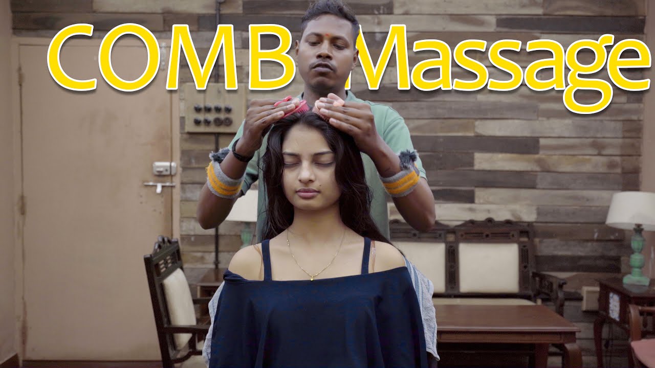 Long Hair Combing and Oiling ASMR   Indian Massage