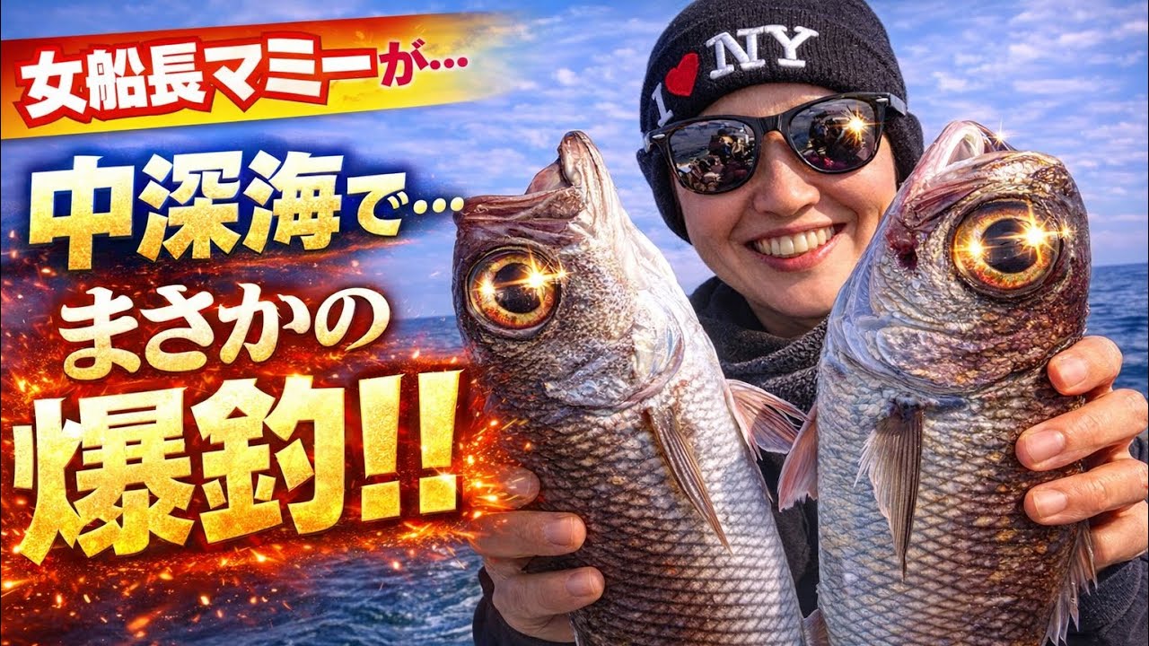 Female Captain Shock] A string of high-quality fish caught in the