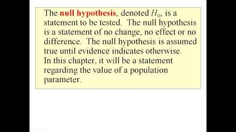 The Language of Hypothesis Testing   Part 2