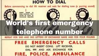 30th June 1937: World's first emergency telephone number began operation