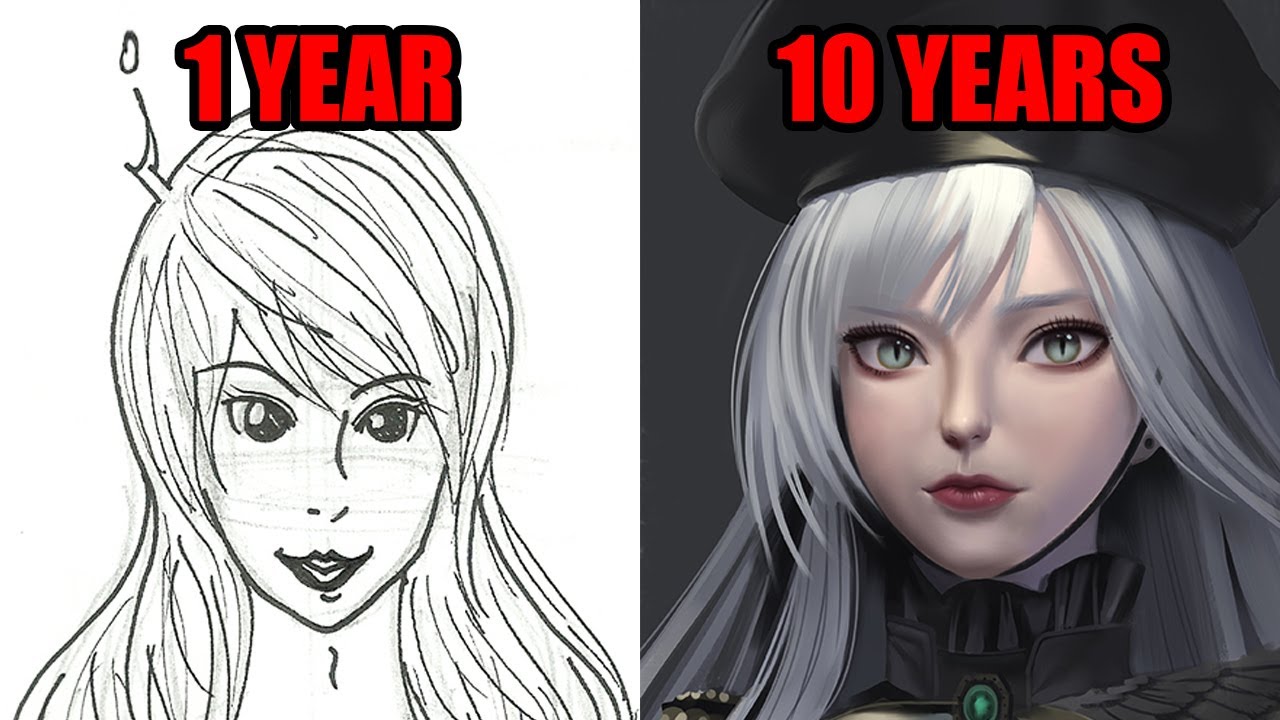 10 YEAR Art Progress!! (It was hard...) - YouTube