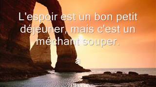 Proverbe en français avec le thème espoir avec musique relaxe. screenshot 2