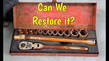 Vintage Snapon Tools 1/4" Ratchet / Socket Set and Box KRA-229 Restoration