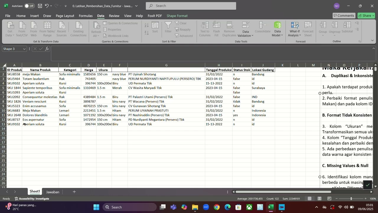 MK Dasar Industri 4.0 - Pertemuan 4 Data Cleaning