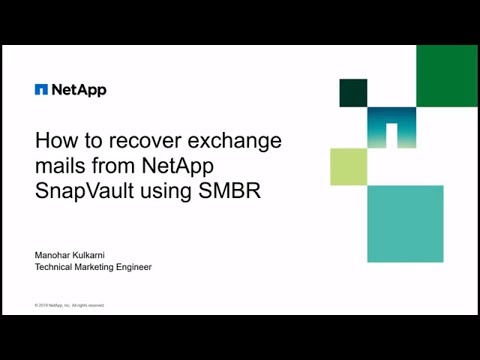 Recovering Microsoft Exchange Mail From SnapVault Using SMBR