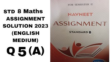 Std 8 Maths Assignment Solution 2023( English Medium ) #maths #assignment #englishmedium