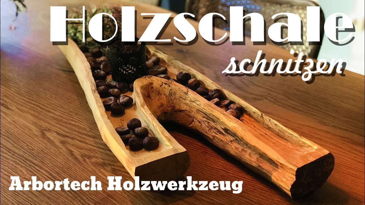Deko Holzschale aus Astgabel gefräst Arbortech Holzwerkzeug