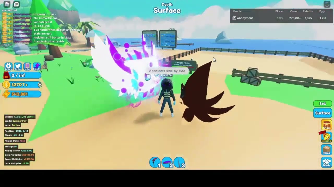 Mining Simulator 2 😱😱Season 2 New Pets Hatched Ancient!!😱😱