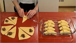 Nutella Croissant Home Recipe | Kifle te shpejta me Nutella, Femijet e mi i duan gjdo jave