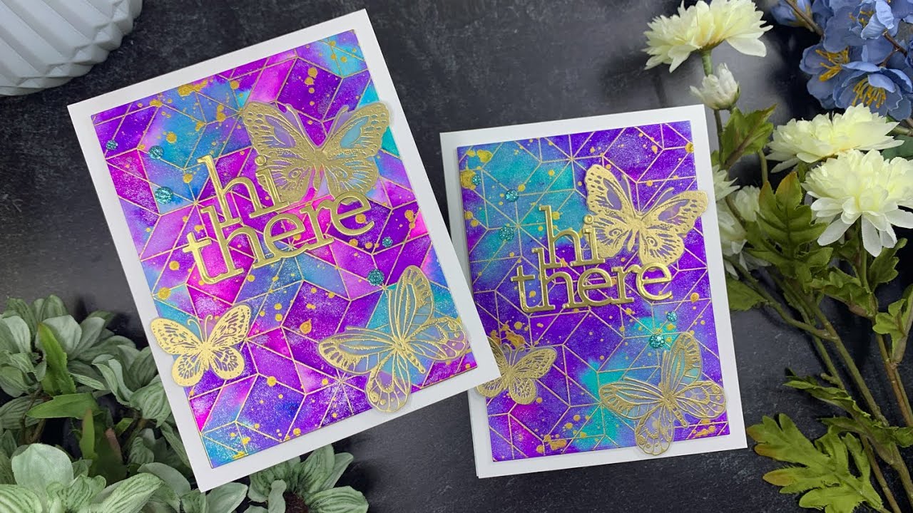 Shimmer Powder Backgrounds 2 Ways SSS Beautiful Butterflies Take 6