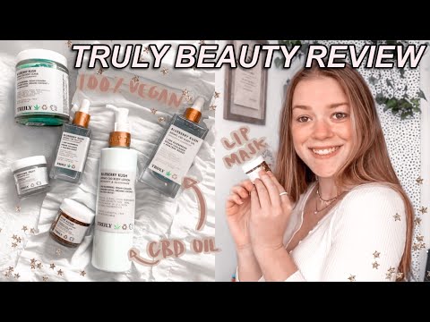 TESTING TRULY BEAUTY PRODUCTS | plumping lip mask, lip balm, face oil + new blueberry kush products!